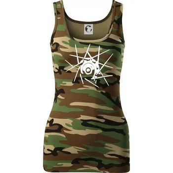 Dámské tričko Cyclo výplet - Dámské Maskáčové tílko - XL ( Hnědý maskáč )