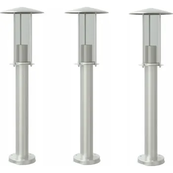 Stojací lampa Stojací zahradní lampa z z nerezové oceli, stříbrná, 13x13x60 cm, IP44