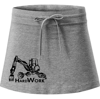 Dámské oblečení Hard Work kráčivý bagr - Sportovní sukně - two in one - XS ( Tmavě šedý melír )
