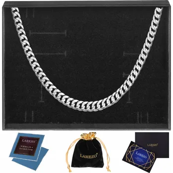 Řetízek STŘÍBRNÝ ŘETÍZEK PÁNSKÝ 50 cm SILNÝ ITALSKÝ VAZBA „PANCR“ 3,2 mm STŘÍBRO 925