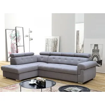 Sedací souprava PYKA Rohová sedací souprava Atlantida rozkládací šedá levá