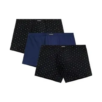 Boxerky 3 PACK boxerky Atlantic 3MH-220 - bavlna Černo-modrá XL