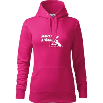 Dámská mikina Nekecej a pádluj - Mikina dámská Cape s kapucí - XL ( Purpurová )