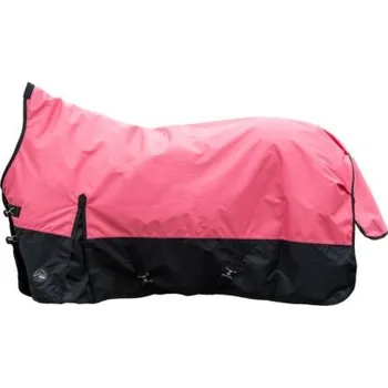 Deka pro koně Nepromokavá deka s vyšším krkem HKM Norwich - 300g, korálová/černá
