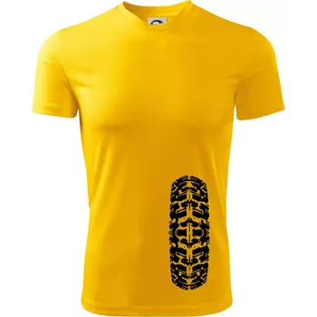 Chlapecké tričko Enduro / cross pneumatika - Dětské triko sportovní (dresovina) - 122 cm/6 let ( Žlutá )