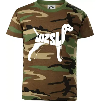 Maďarský ohař - Dětské maskáčové triko - 122 cm/6 let ( Hnědý maskáč )