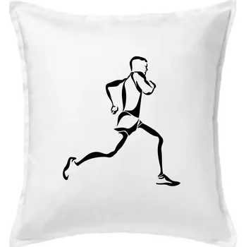 Polštář Běžec - Polštář 50x50 - 50x50 - Pouze potah ( Bílá )