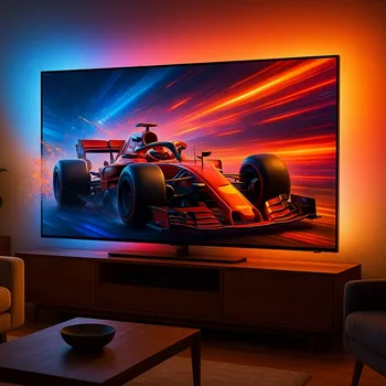 Lampička Sada Calex Smart HDMI Sync Box s LED páskem, 250 cm, RGBW bílá, černá LED 18 W celkem - Doprava zdarma