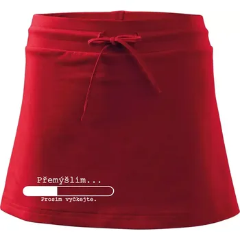 Dámská sukně Přemýšlím - Sportovní sukně - two in one - XS ( Červená )