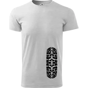 Pánské tričko Enduro / cross pneumatika - Triko extra velké (5-8XL) - 6XL ( Světlešedý Melír )