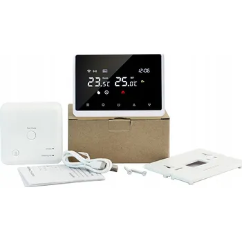 Bezdrátový WiFi RF termostat pro vodní podlahové topení, bílý