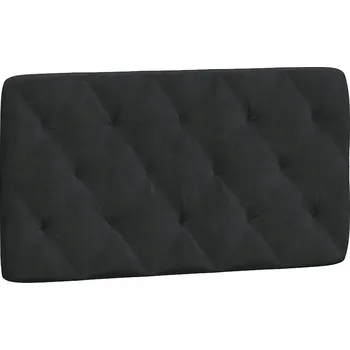Černý sametový Polštář na čelo s LED osvětlením, 102x6x48 cm