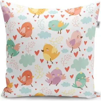 Polštář Sablio Polštář Oblak s ptáčky - 40x40 cm