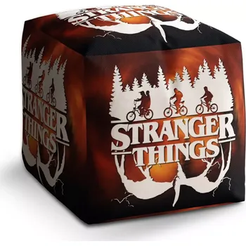 Taburet Sablio Taburet Cube Stranger Things Glow: 40x40x40 cm