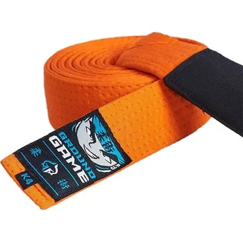 Pásek na kimono Dětský BJJ pásek Ground Game ORANŽOVÝ Velikost: K2 - 210cm