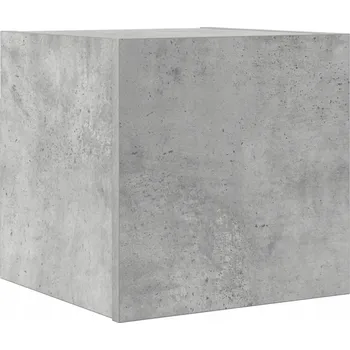 Televizní stolek TV skříňka závěsná, modulární, šedá betonu, 30,5x30x30 cm