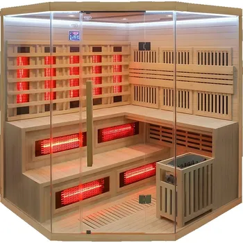 Sauna BPS-koupelny Kombinovaná sauna 2v1 HYD-7525 - Infrasauna + finská sauna 200x200, 5-6 osob