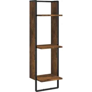 police Nástěnná police z dřevotřísky, Kouřový dub, 30x25x100 cm