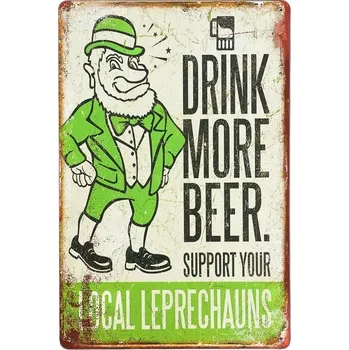 Obraz Dekorativní kovová cedule PIJ VÍCE PIVA