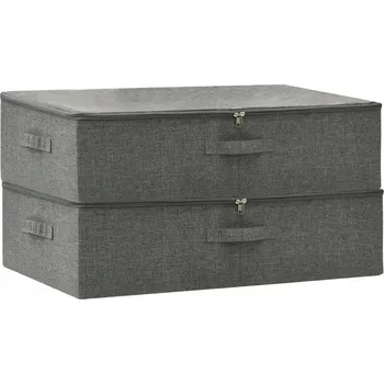 Úložný box Skládací Úložné Boxy, Antracitová, 70x40x18 cm, 2 ks