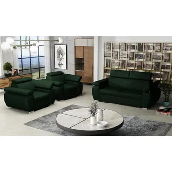 Sedací souprava FALCO Sedací souprava Brooklyn 3+1+1 tmavě zelená