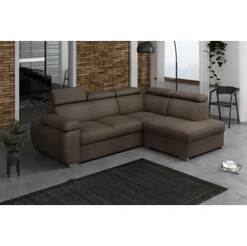 Sedací souprava FALCO Rohová sedací souprava Brooklyn IV pravá hnědá