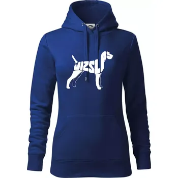 Dámská mikina Maďarský ohař - Mikina dámská Cape s kapucí - XS ( Královská modrá )
