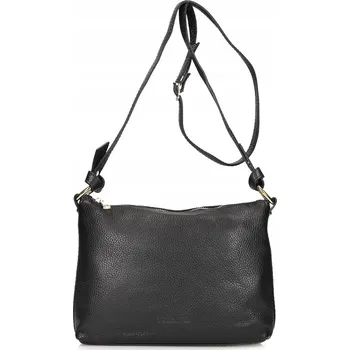 Kabelka Toscanio kabelka z pravé kůže černá
