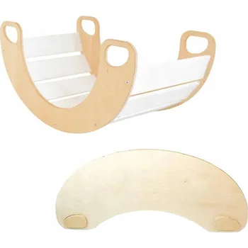 Dětská houpačka Houpačka dřevěná Sunny bílá + stolek