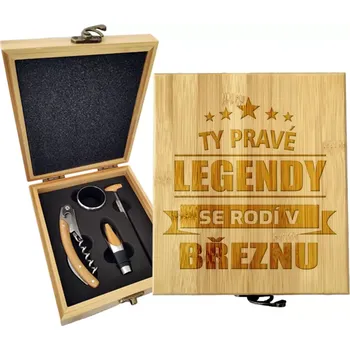 Víno Sablio Dárková sada na víno Ty pravé legendy se rodí v březnu: 147×168×49 mm