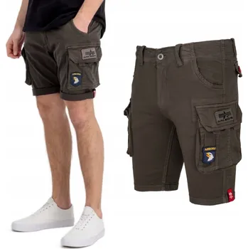 Kraťasy Alpha Industries Crew Short Patch 186209 136 Tmavě šedá 31