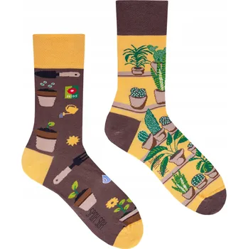 Pánská móda Spox Sox Ponožky Zahradnické hnědé velikost 36-39