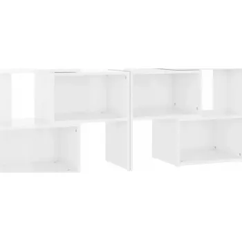 Televizní stolek TV stolek modulární, bílý vysoký lesk, 104x30x52 cm