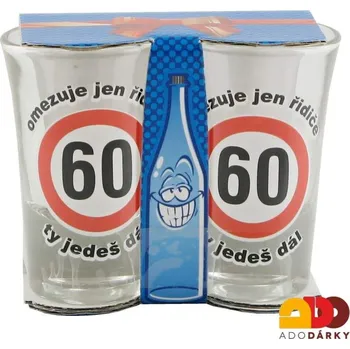 Sklenice Sada 2 odlivek - 60 let 0,025 l