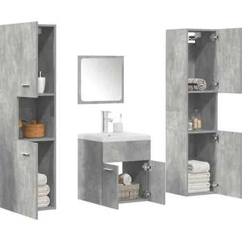 Koupelnový nábytek 5dílná koupelnová sestava betonově šedá kompozitní dřevo Šedá3324904