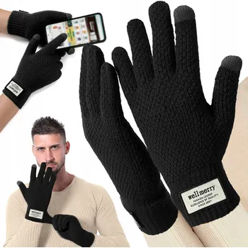 Rukavice JUST-DEAL pětiprsté rukavice akryl univerzální velikost - muž