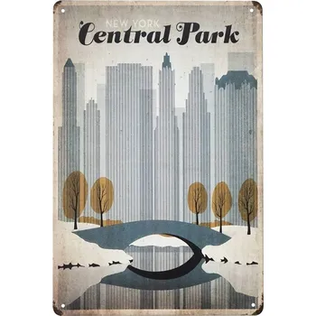 Obraz Plakát Kovová dekorativní cedule retro vintage CENTRAL PARK