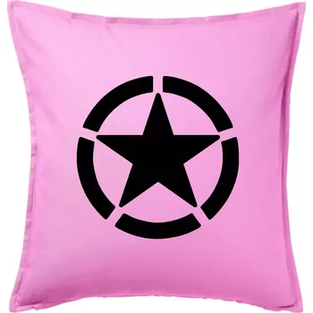 Polštář Army hvězda - Polštář 50x50 - 50x50 - Pouze potah ( Růžová )