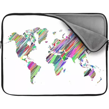 pouzdro na notebook Sablio Obal na notebook Barevné světadíly - 17"