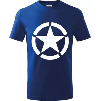 Army hvězda - Tričko dětské bavlněné - 98 cm / 2 roky ( Královská modrá )