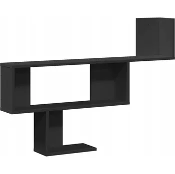 police Nástěnná police z dřevotřísky, černá, 100 x 15 x 70 cm, max.