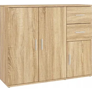 Komoda Klasická Skříňka Dub Sonoma, 91x29,5x75 cm, Dřevotříska