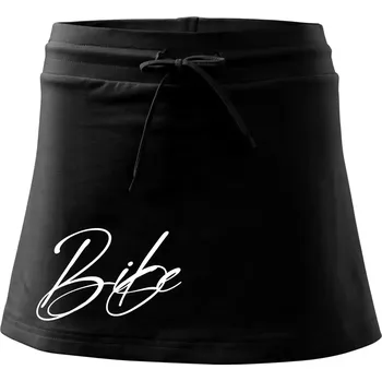Dámská sukně Nápis bike - Sportovní sukně - two in one - L ( Černá )