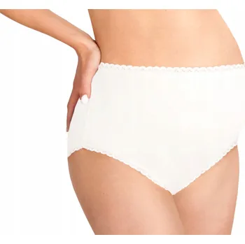 Kalhotky KALHOTKY VYSOKÝ STAV TĚHOTENSKÉ BAVLNĚNÉ BEZTLAKOVÉ BÍLÉ XL