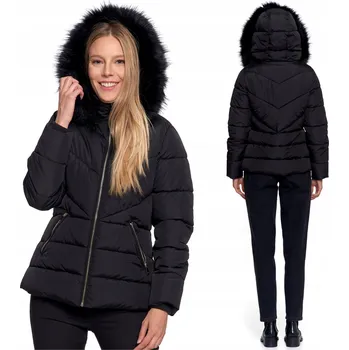 Dámský kabát Moraj dámská prošívaná bunda s kapucí ODW8500-001 velikost 3XL