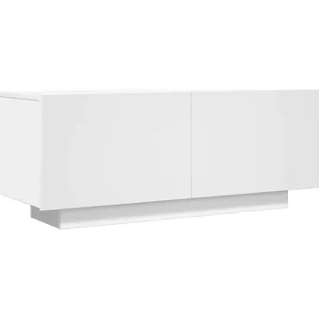 Televizní stolek TV stolek z dřevotřísky, bílý, 100x35x40 cm