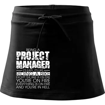 Dámská sukně Being A Project Manager - bike - Sportovní sukně - two in one - XS ( Černá )