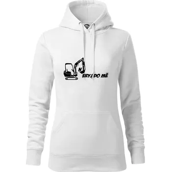 Dámská mikina Neryj do mě - Mikina dámská Cape s kapucí - XS ( Bílá )