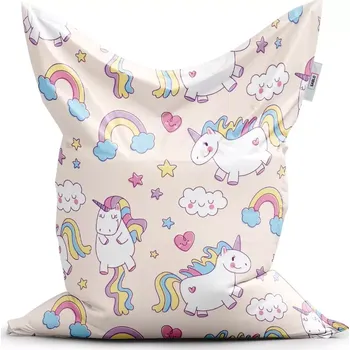Sedací pytel Sablio Sedací vak Classic Jednorožci - 150x100 cm