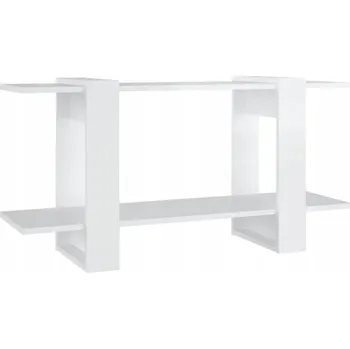 Knihovna Regál bílý vysoký lesk 100x30x51 cm, dřevotříska